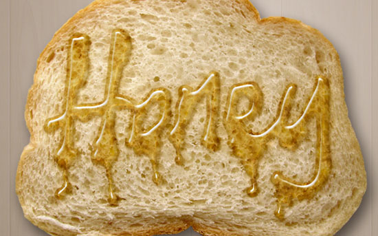 Dripping Honey on Toast | Text Effect